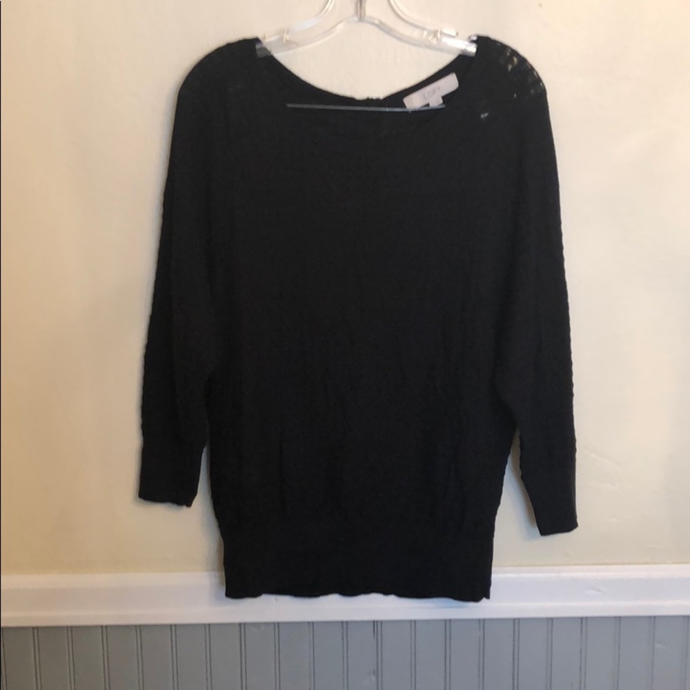Ann Taylor Loft Black sweater shirt size M